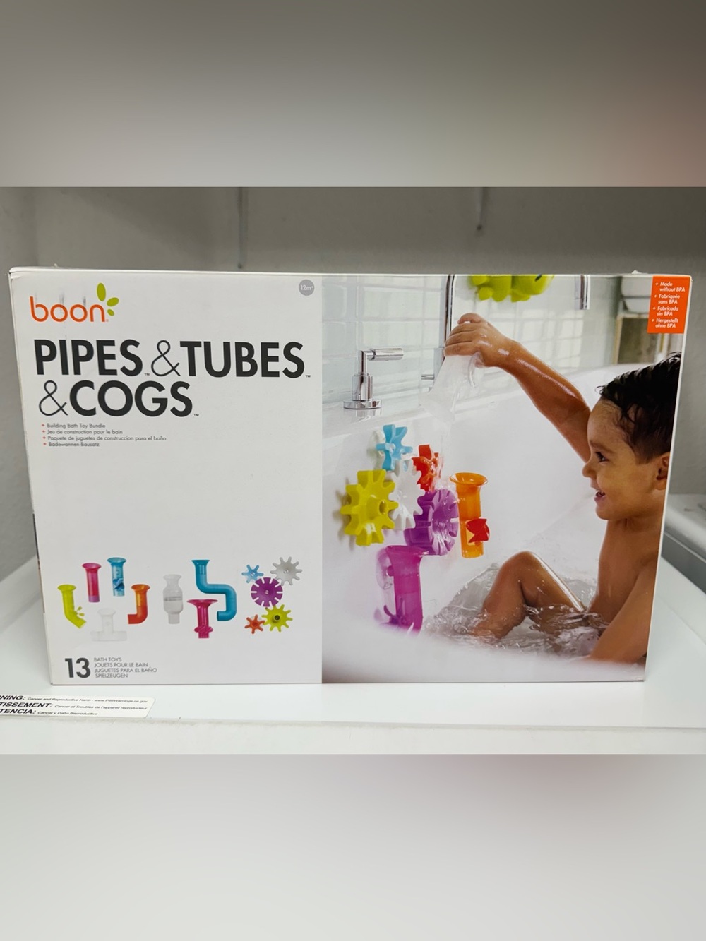 Boon - Pipes & Tubes & Cogs Bath Toy Set - Multicolor (New - Never Used)